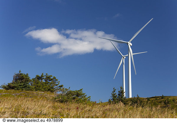 Windturbine Windrad Windräder Berg Tag Planung Wind Säule Insel Herbst Sonnenlicht