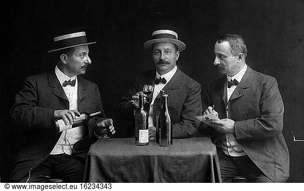 Wine Tasting / Trick Photo  c. 1905