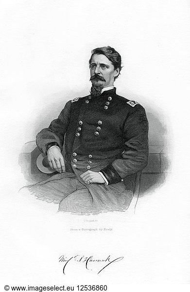Winfield Scott Hancock   Unionsgeneral  1862-1867.Künstler: J Rogers