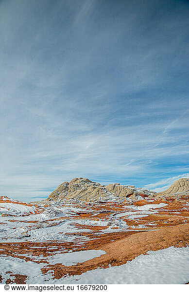 Winter at White Pocket  Vermilion Cliffs  in Northern Arizona