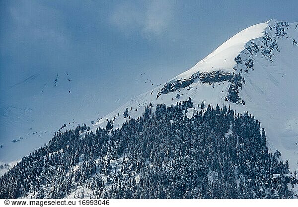 Winter landscape  Avoriaz Ski Area  Port du Soleil  Auvergne Rhone Alpes  Alps  France