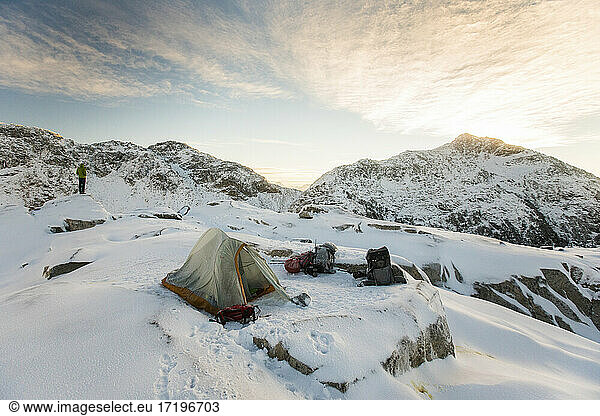 Wintercamping im Winter  Whistler  B.C.  Kanada.
