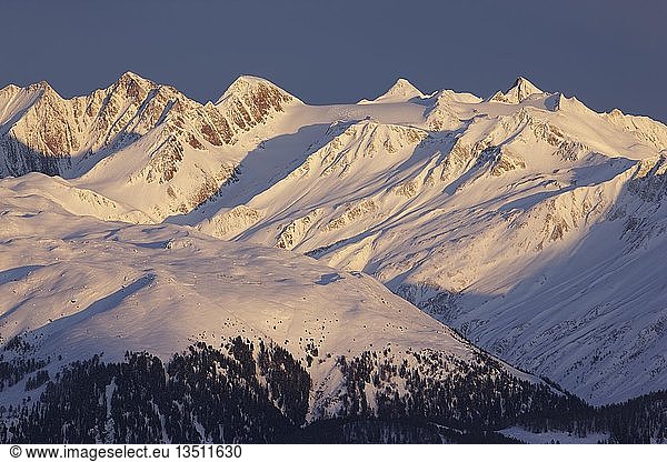Wintery landscape in the Valais  Switzerland  Europe
