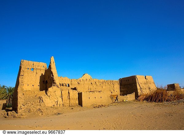 Wohnhaus Ziegelstein Schlamm alt Sudan