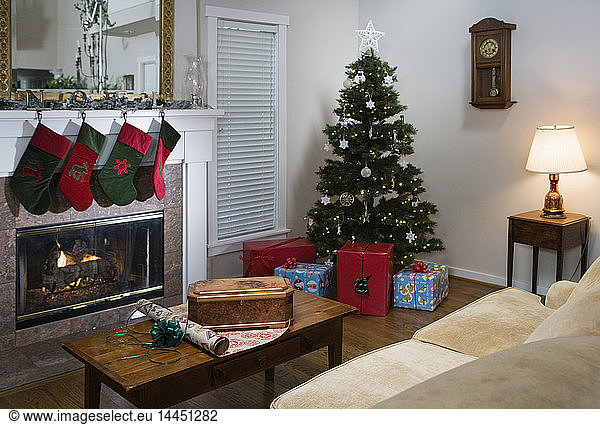 Wohnzimmer zu Weihnachten