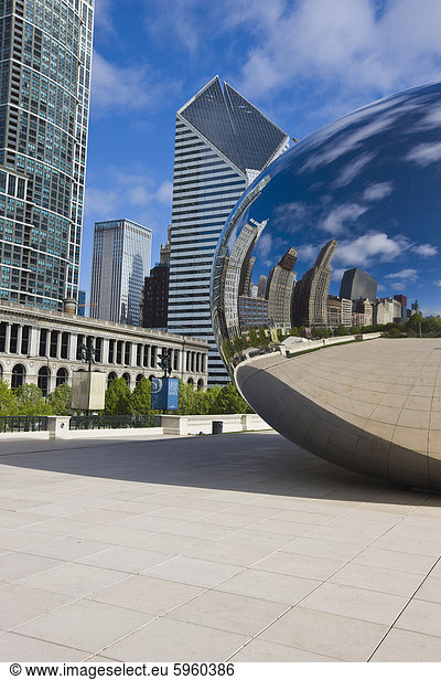 Wolke Gate Skulptur im Millennium Park  Chicago  Illinois  Vereinigte Staaten von Amerika  Nordamerika