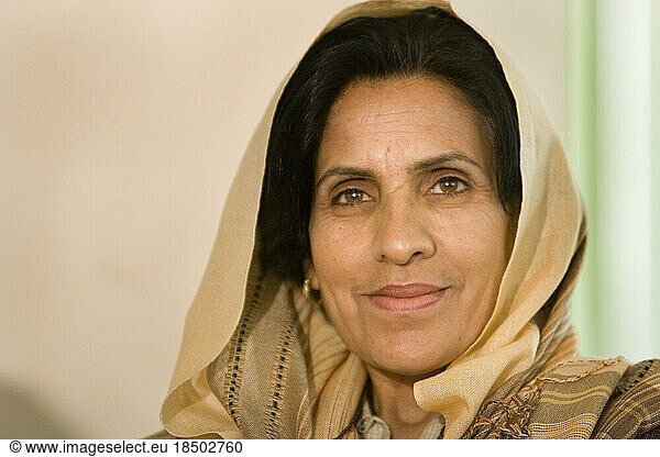 Woman attends a business training seminar in Kabul.
