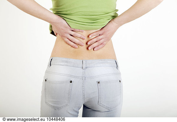 woman has back pain