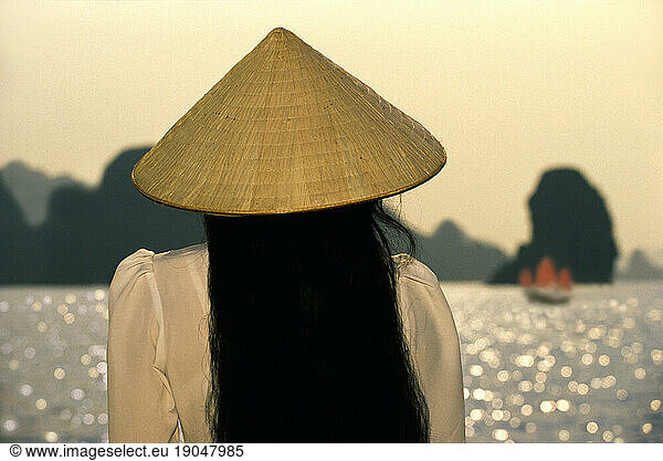 Woman in Halong Bay