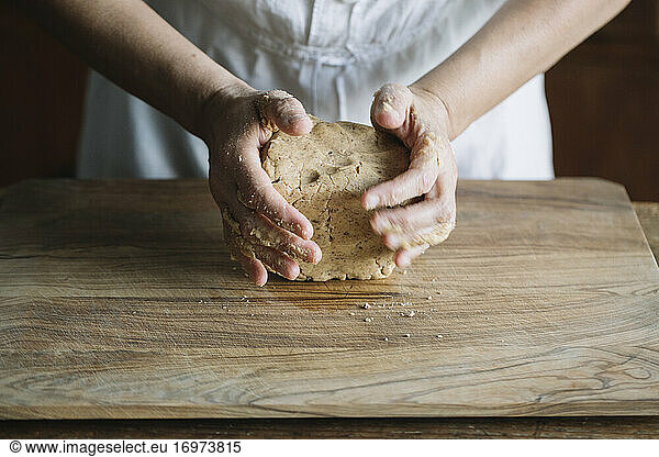 Woman Making Homemade Shortcrust Pastry