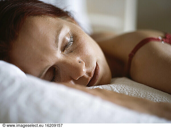 Woman sleeping  portrait