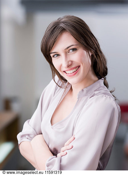 Woman smiling at viewer