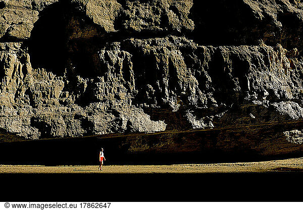 Woman Walking in Santa Elena Canyon