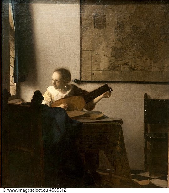 Woman with a Lute  ca 1662–63  by Johannes Vermeer Dutch  1632–1675  Oil on canvas  20 1/4 x 18 in 51 4 x 45 7 cm  Metropolitan Museum of Art  New York City