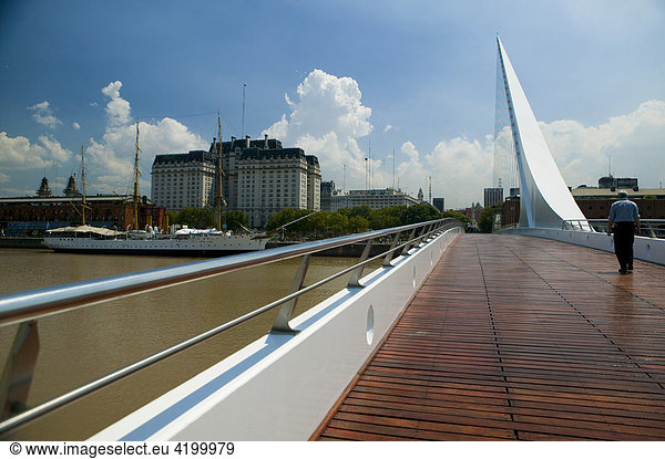 Womans Bridge  puente de las mujer  harbor  Buenos Aires  Argentina