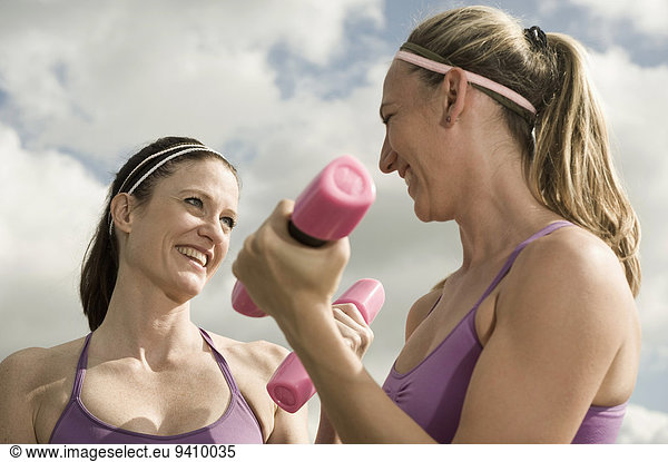 Women exercising with dumbbells  Woerthsee