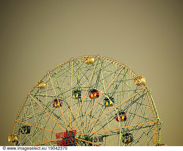 Wonder Wheel  Ferris Wheel  Coney Island  Brooklyn  NY.