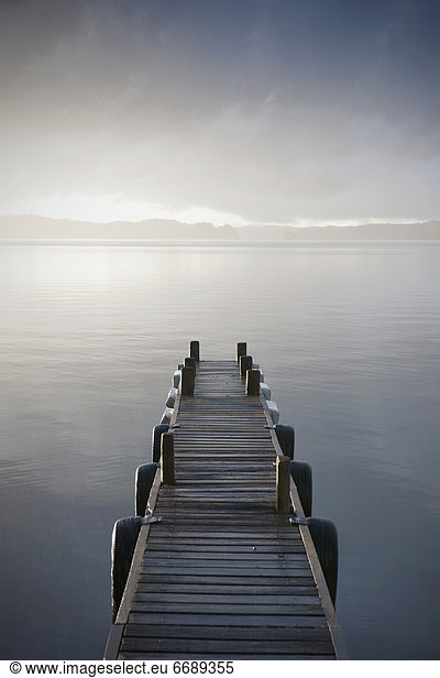 Wooden Jetty Over a Lake