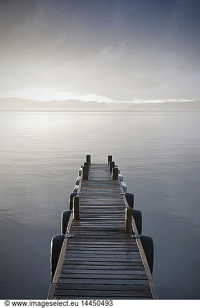 Wooden Jetty Over a Lake