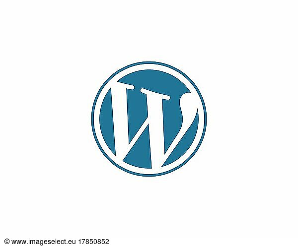 WordPress. com  gedrehtes Logo  Weißer Hintergrund B