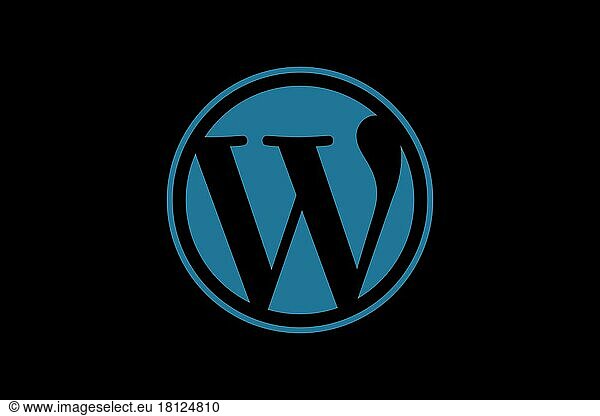 WordPress. com  Logo  Schwarzer Hintergrund