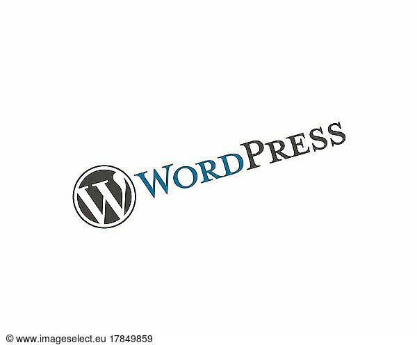 WordPress  gedrehtes Logo  Weißer Hintergrund