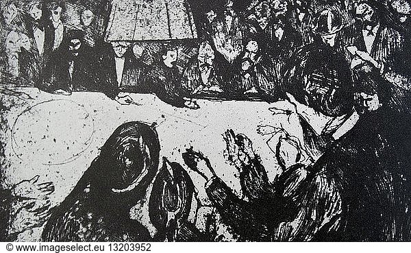 Work entitled At Roulette by Norwegian artist Edvard Munch