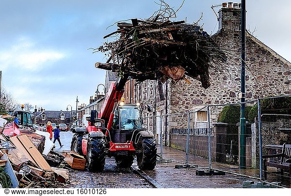 Work on building the famous Biggar bonfire continues throughout December before it is lit on Hogmanay (New Years Eve) 31st December to celebrate the new year.