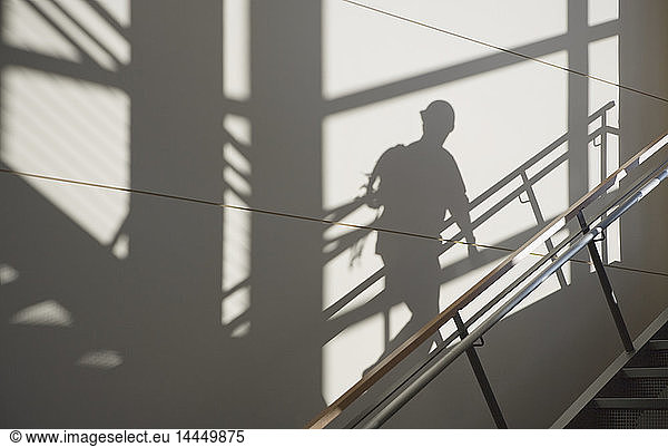 Workers Shadow in a Stairwell