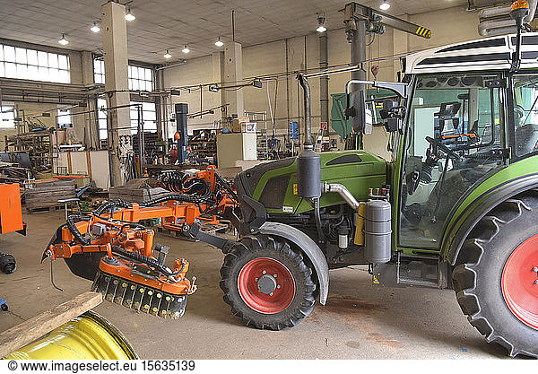 Workshop for agricultural machinery on a farm