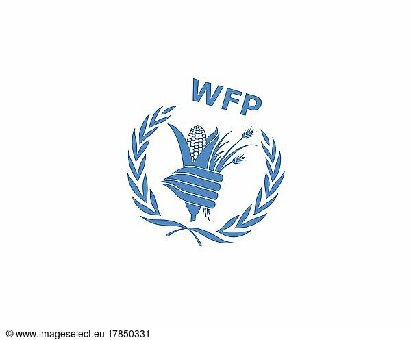 World Food Programme  gedrehtes Logo  Weißer Hintergrund B