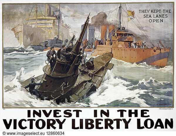 WORLD WAR I: LIBERTY LOAN. 'They Kept the Sea Lanes Open.' American World War I Liberty Loan poster.