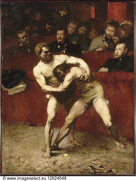 Wrestler. Künstler: Falguière  Alexandre (1831-1900)