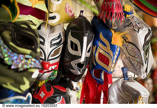 Wrestling-Masken-Souvenirs  San Miguel de Allende  Guanajuato  Mexiko