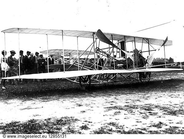WRIGHT FLYER  1908. The Wright Flyer tested by Orville Wright for the United States Army Signal Corps at Fort Meyer  Virginia. Photograph  3 September 1918.