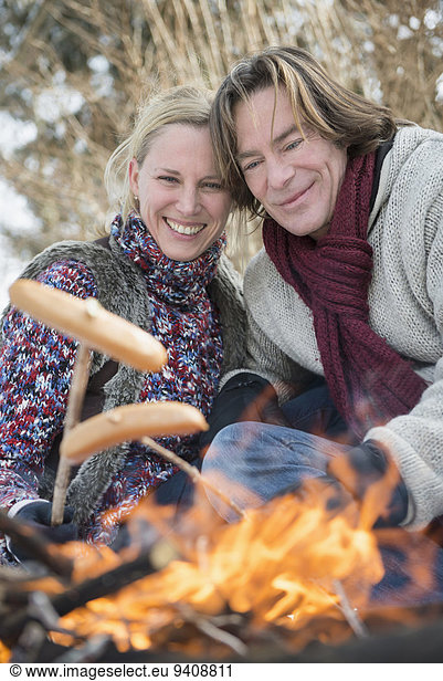 Wurst camping Feuer