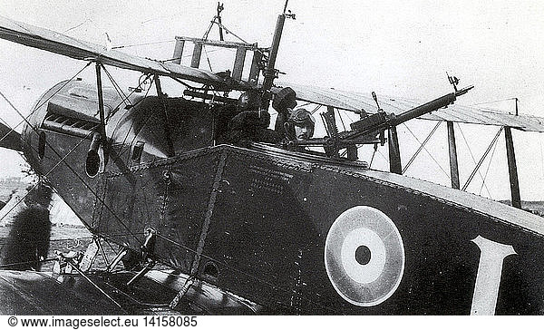 WWI  Bristol Fighter with Lewis Gun  1918