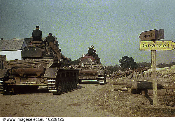 WWII / German Tanks / Polish-Russian Borde / Photo, 1941