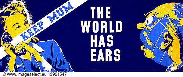 WWII  Careless Talk  FAP Poster