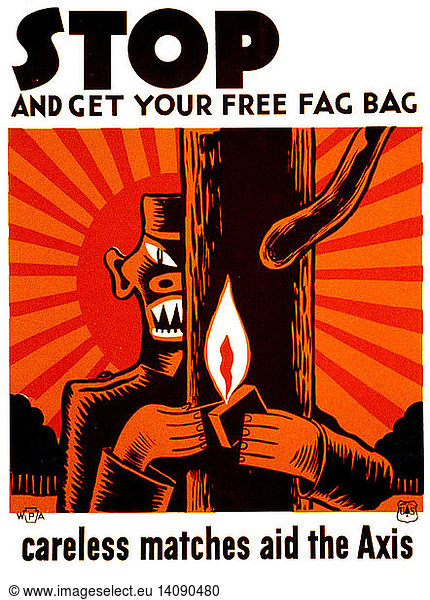 WWII  Fire Safety  FAP Poster