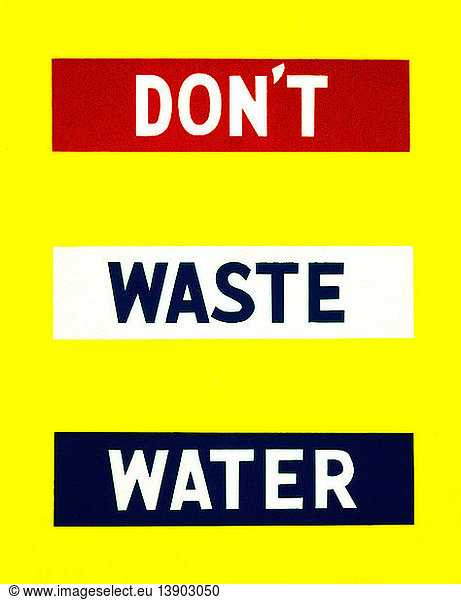 WWII  Water Conservation  FAP Poster
