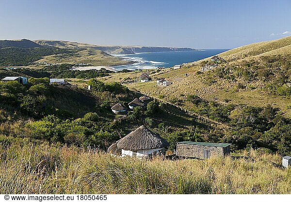 Xhosa Siedlung an der Wild Coast  Mbotyi  Ostkap  Südafrika