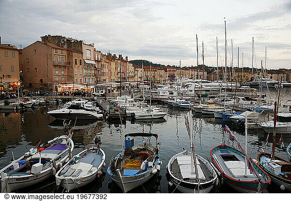Yachts and boats at the port  St. Tropez  Var  Provence  France.