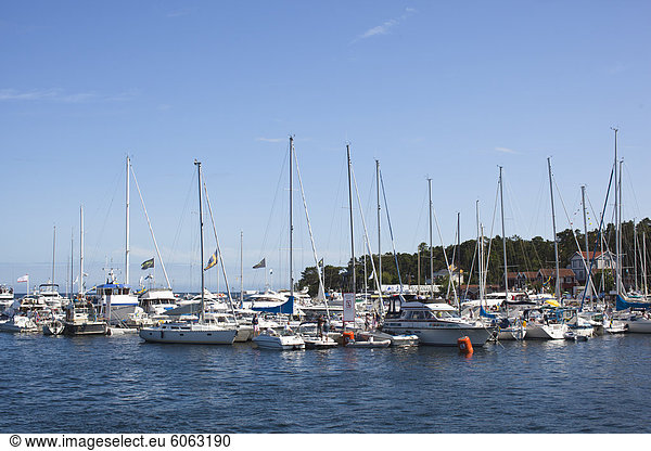 Yachts and sailing boats in harbor
