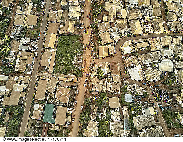 Yaounde  Cameroon  Aerial view of city