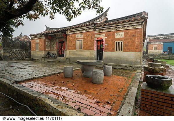 Yard of Taiwanese classical old house  Jincheng  Kinmen  Taiwan