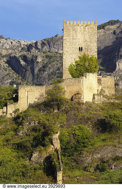 Yedra Burg im Dorf Cazorla  Sierra de Cazorla  Segura y Las Villas Naturpark  Provinz JaÈn  Andalusien  Spanien  Europa