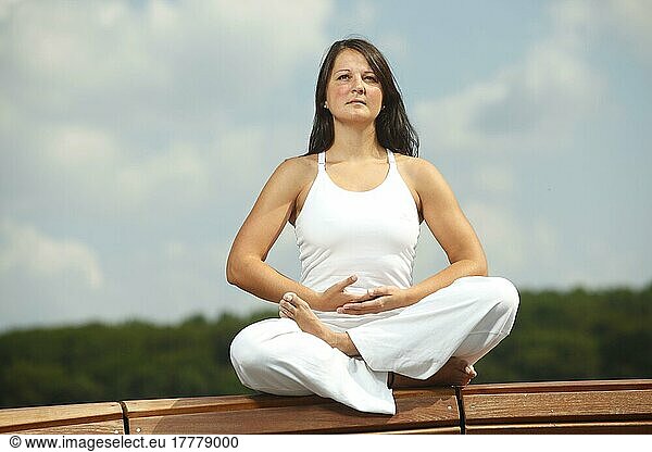 Yoga 'Half Lotus Pose'  Yoga Exercise