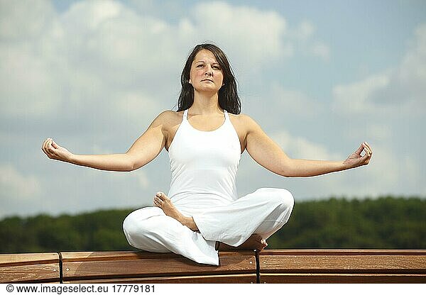Yoga 'Half Lotus Pose'  Yoga Exercise