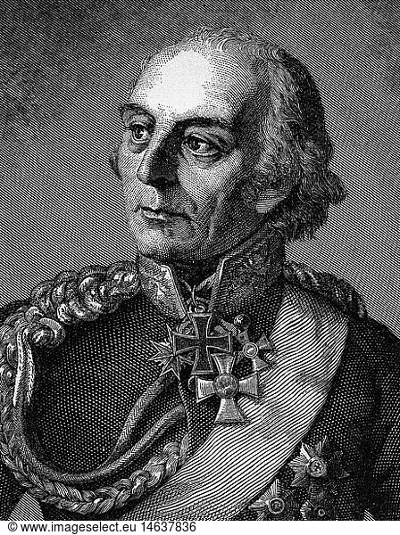 Yorck von Wartenburg  Ludwig Graf  26.9.1759 - 4.10.1830  preuÃŸ. General  PortrÃ¤t  Xylografie  19. Jh. Yorck von Wartenburg, Ludwig Graf, 26.9.1759 - 4.10.1830, preuÃŸ. General, PortrÃ¤t, Xylografie, 19. Jh.,